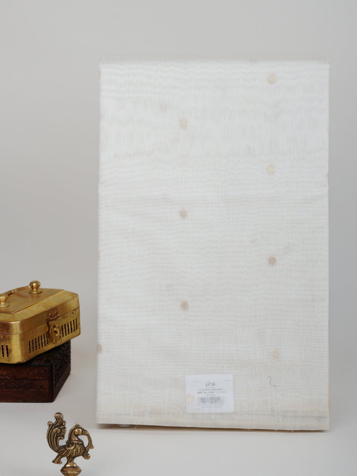 Cotton Cream Linen Cotton Manoranjitham Weaves - Handloom Store