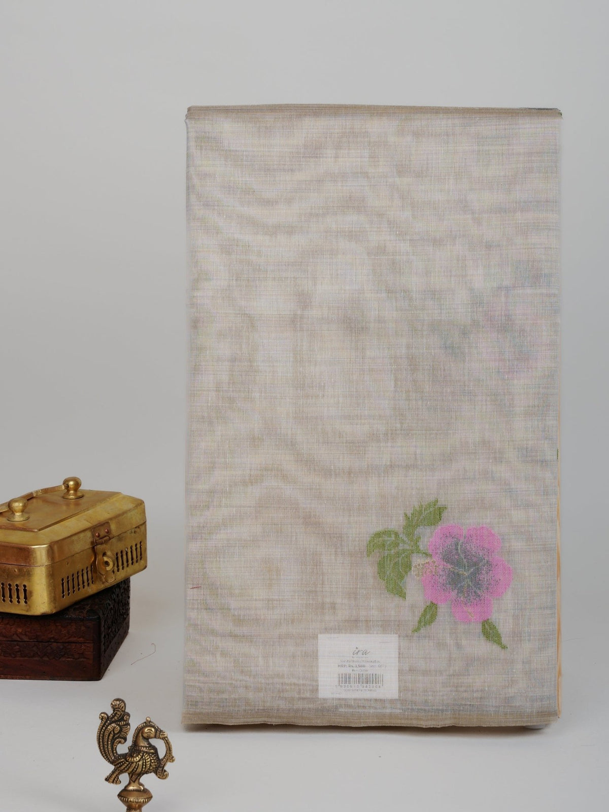 Cotton Grey 100% Pure Cotton Manoranjitham Weaves - Handloom Store