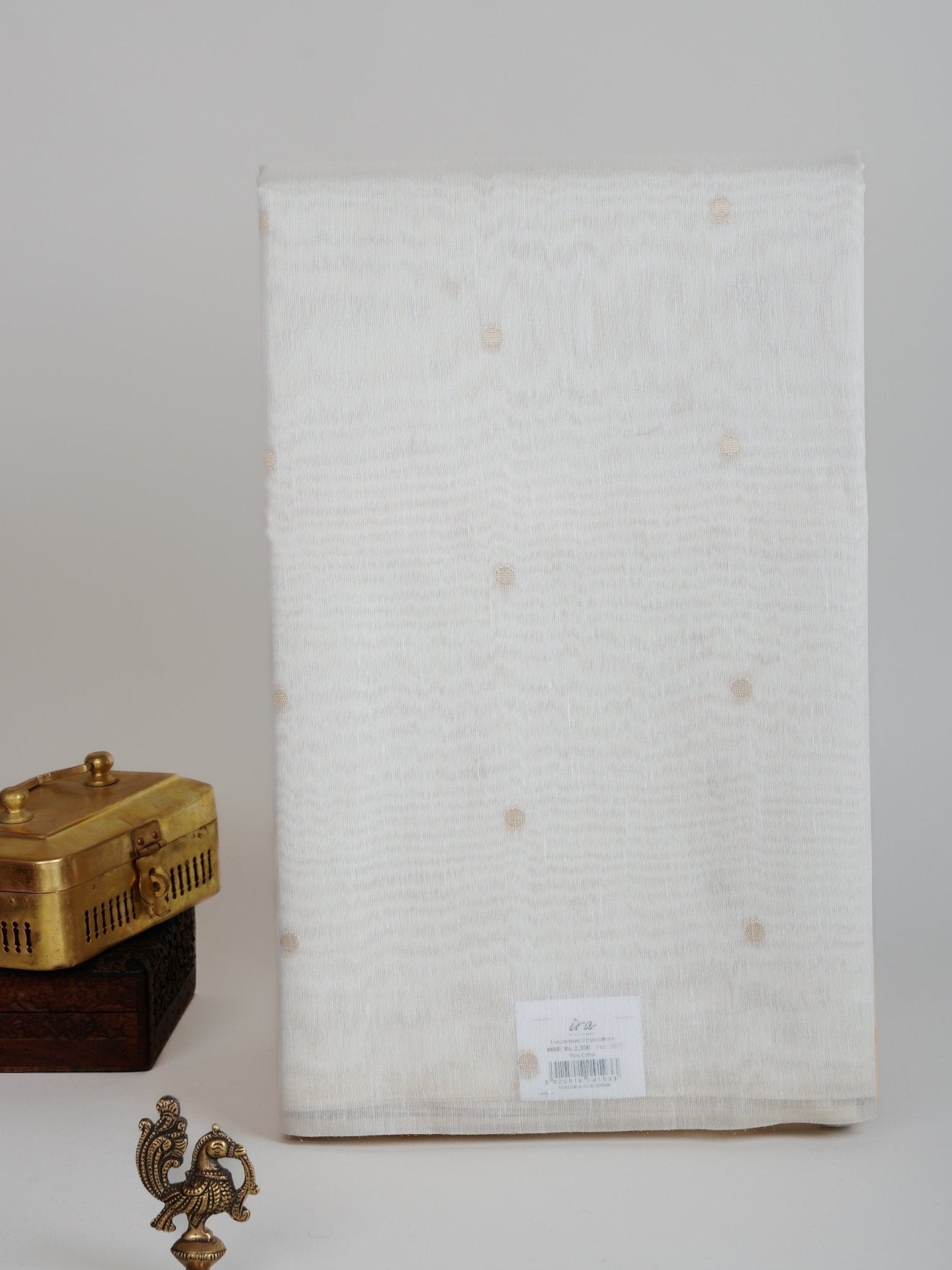 Cotton Cream Linen Cotton Manoranjitham Weaves - Handloom Store