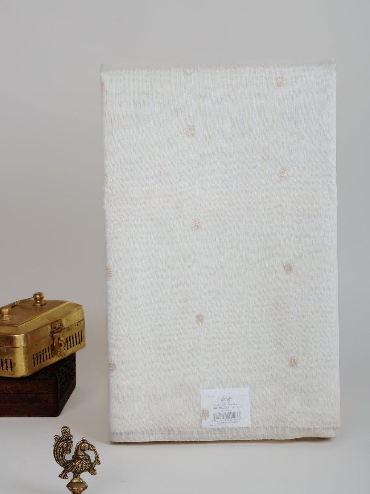 Cotton Cream Linen Cotton Manoranjitham Weaves - Handloom Store