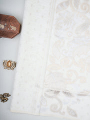 Cotton Cream Linen Cotton Manoranjitham Weaves - Handloom Store