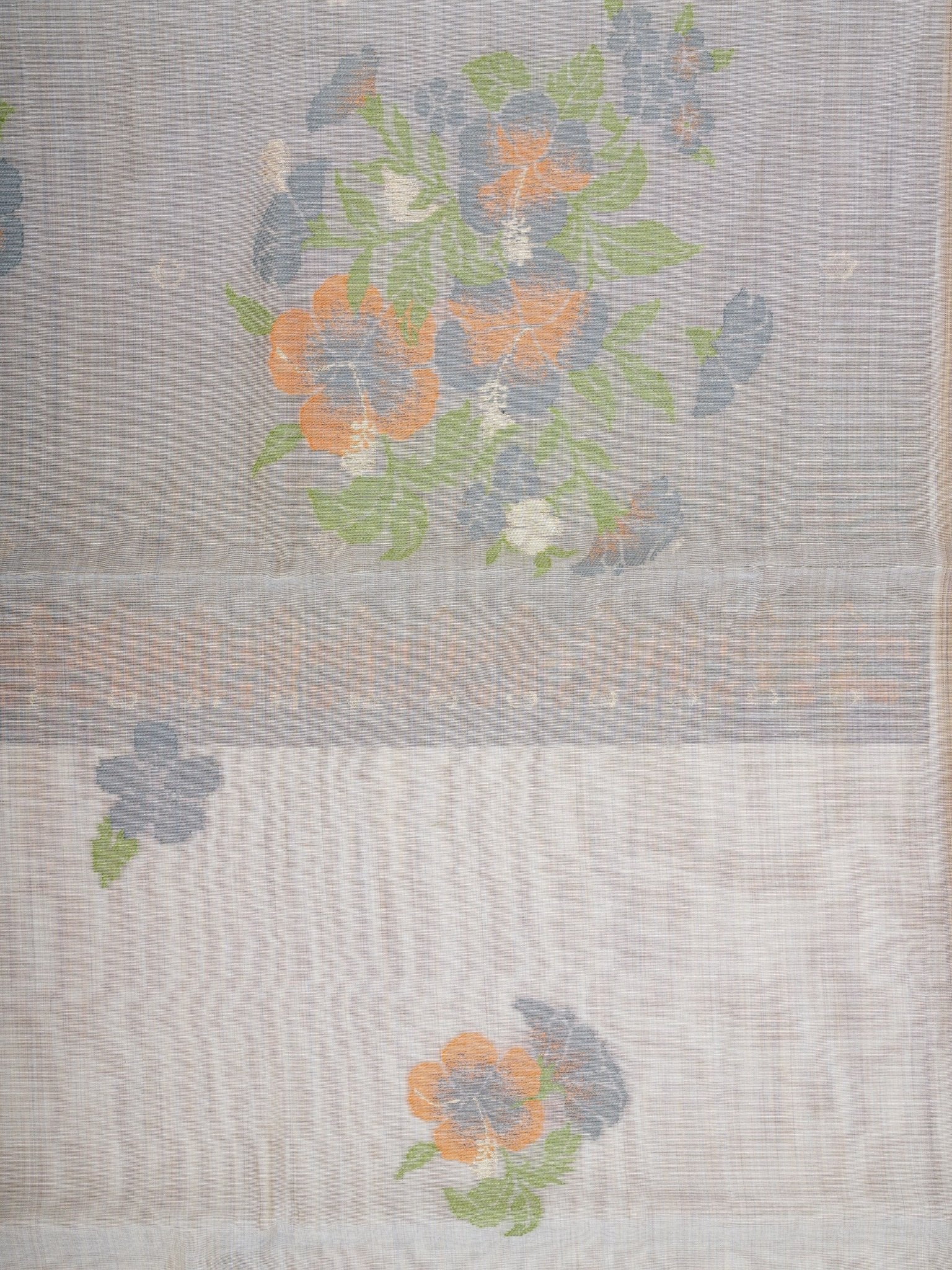 Cotton Grey 100% Pure Cotton Manoranjitham Weaves - Handloom Store