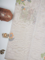 Cotton Grey 100% Pure Cotton Manoranjitham Weaves - Handloom Store