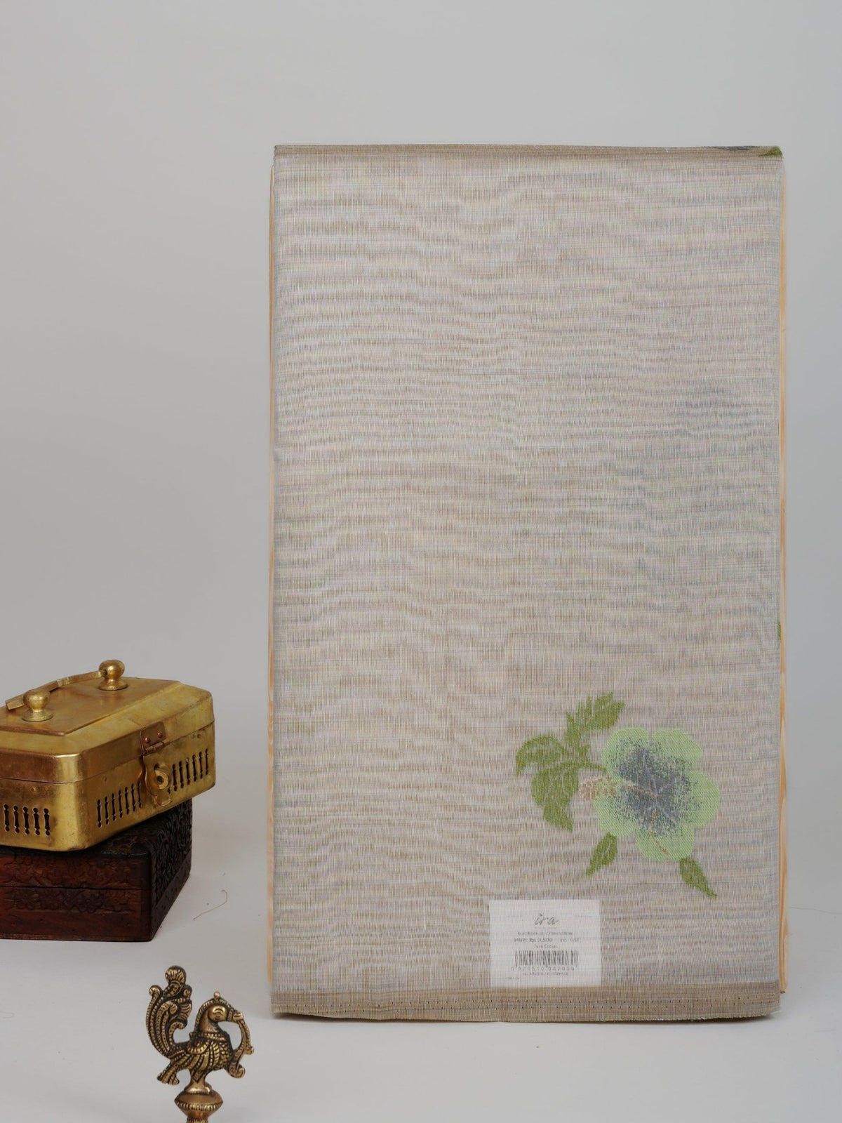 Cotton Grey 100% Pure Cotton Manoranjitham Weaves - Handloom Store