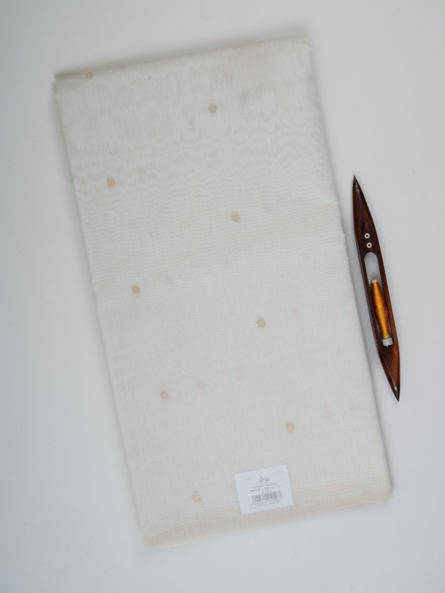 Cotton Cream Linen Cotton Manoranjitham Weaves - Handloom Store