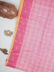 Linen Pink  100% Pure Linen Manoranjitham Weaves - Handloom Store