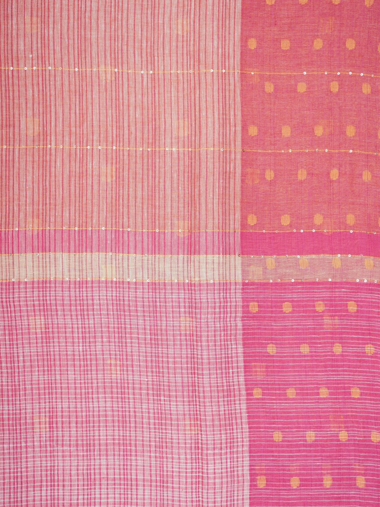 Linen Pink  100% Pure Linen Manoranjitham Weaves - Handloom Store