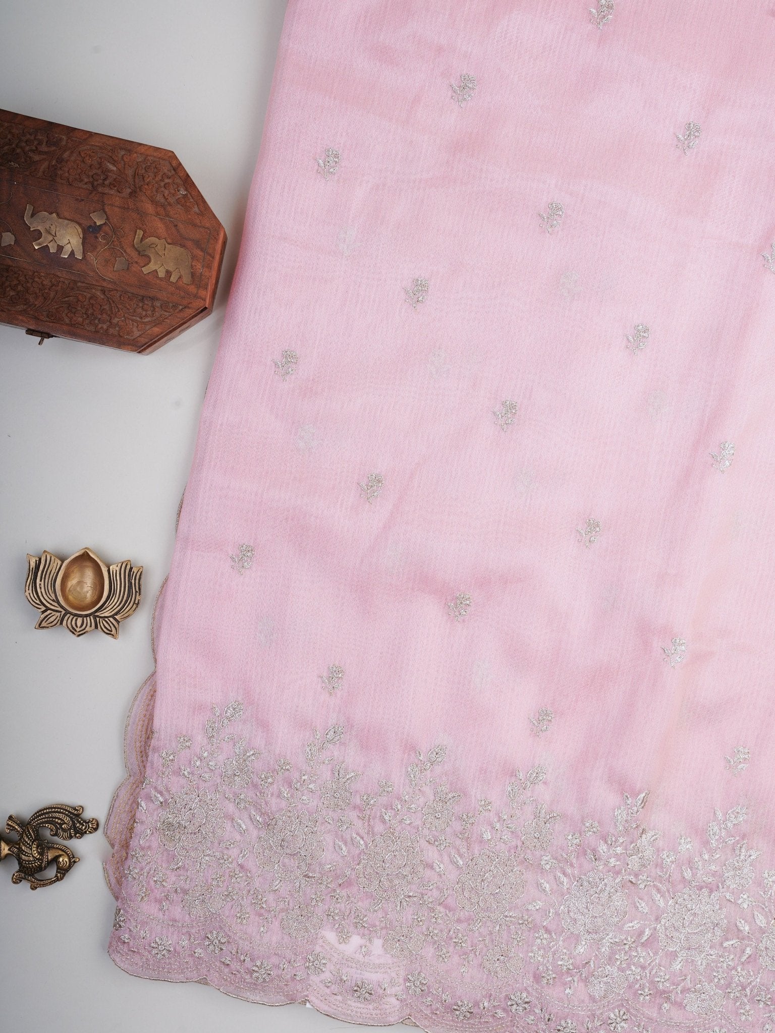 Katan Pink Tissue Manoranjitham Weaves - Handloom Store