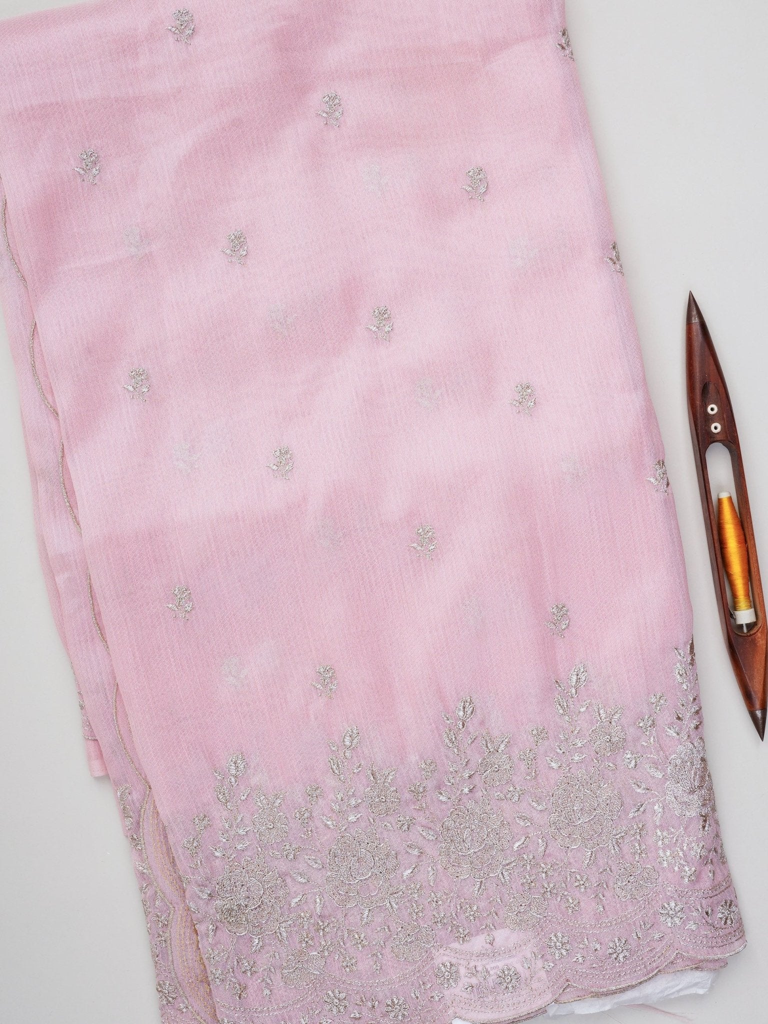 Katan Pink Tissue Manoranjitham Weaves - Handloom Store