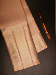 Kanchipuram Silk Peach  100% Pure Silk  Manoranjitham Weaves - Handloom Store