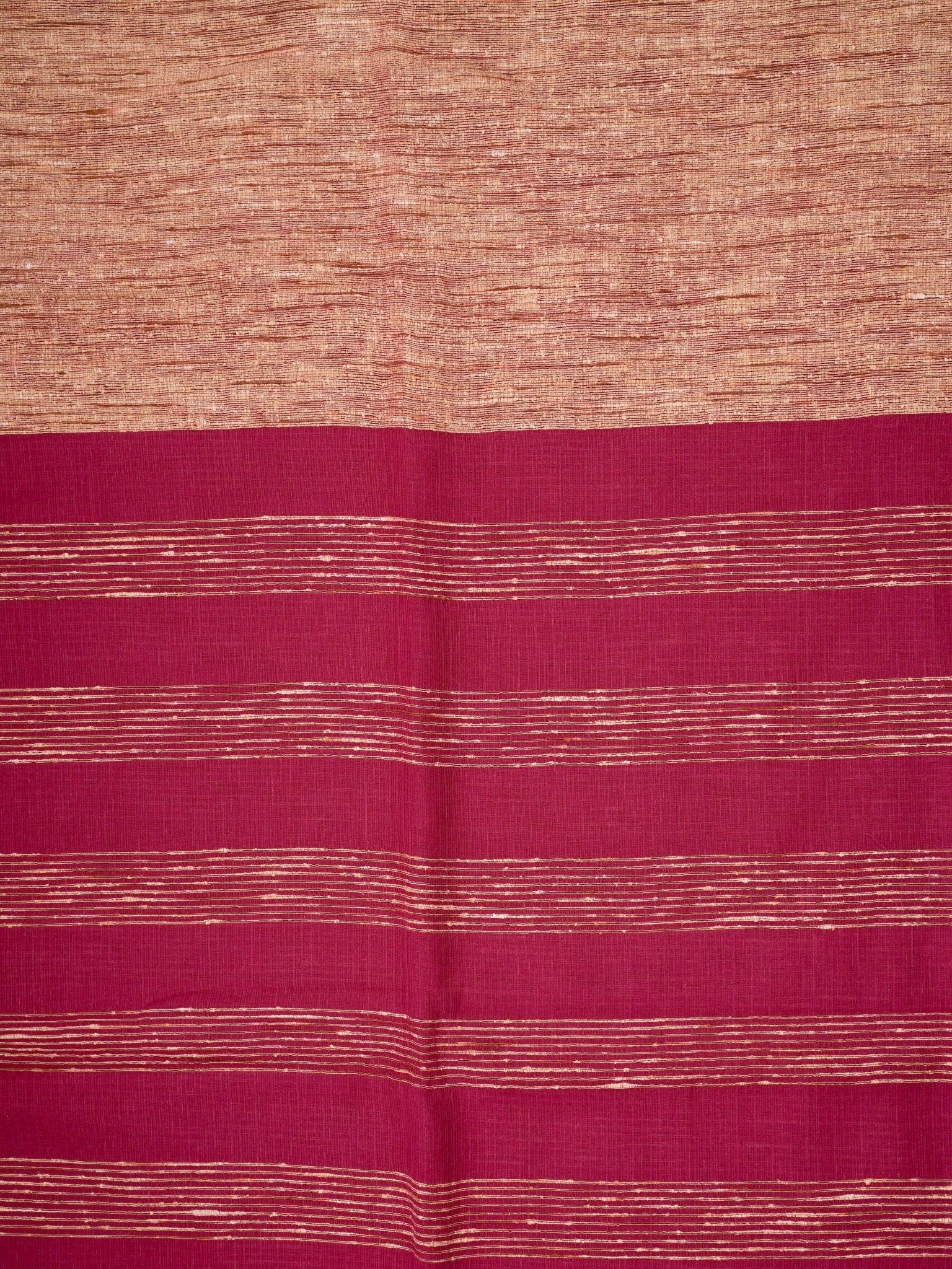 Handspun Cotton Maroon Handpsun Cotton Manoranjitham Weaves - Handloom Store