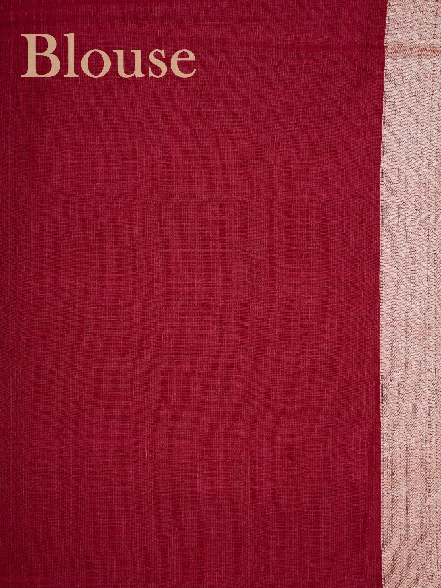Handspun Cotton Maroon Handpsun Cotton Manoranjitham Weaves - Handloom Store