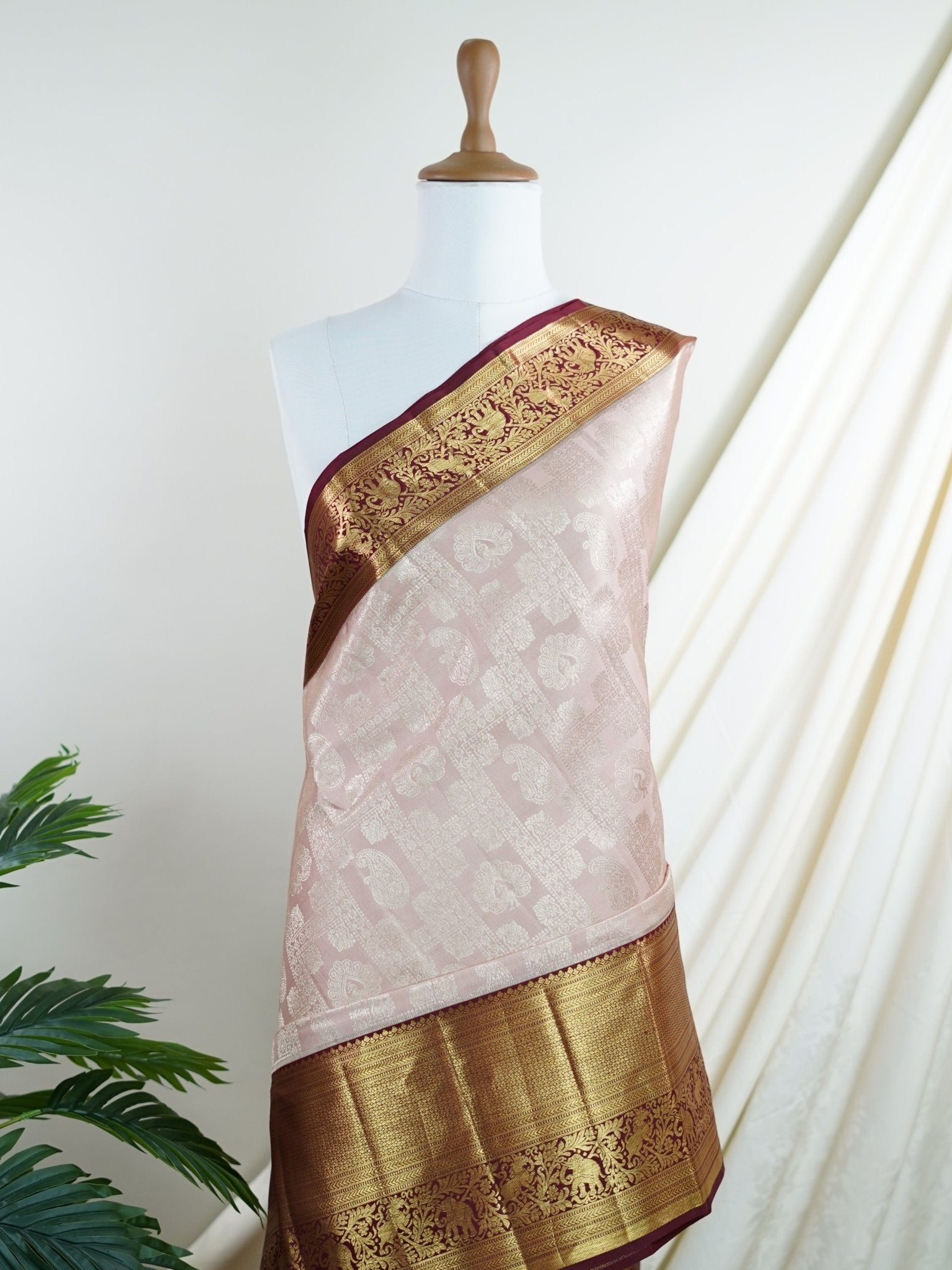 Kanchipuram Silk  100% Pure Silk  - Manoranjitham Weaves - Handloom Store