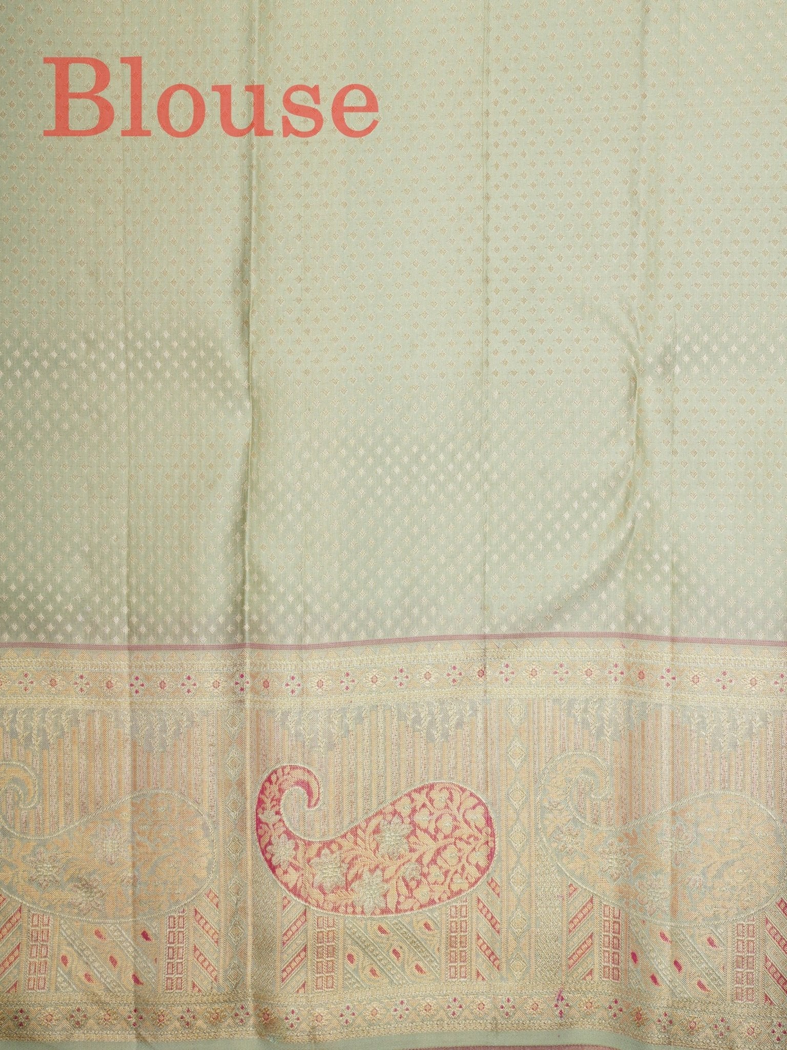 Kanchipuram Silk Light Mint Green 100% Pure Silk  Manoranjitham Weaves - Handloom Store