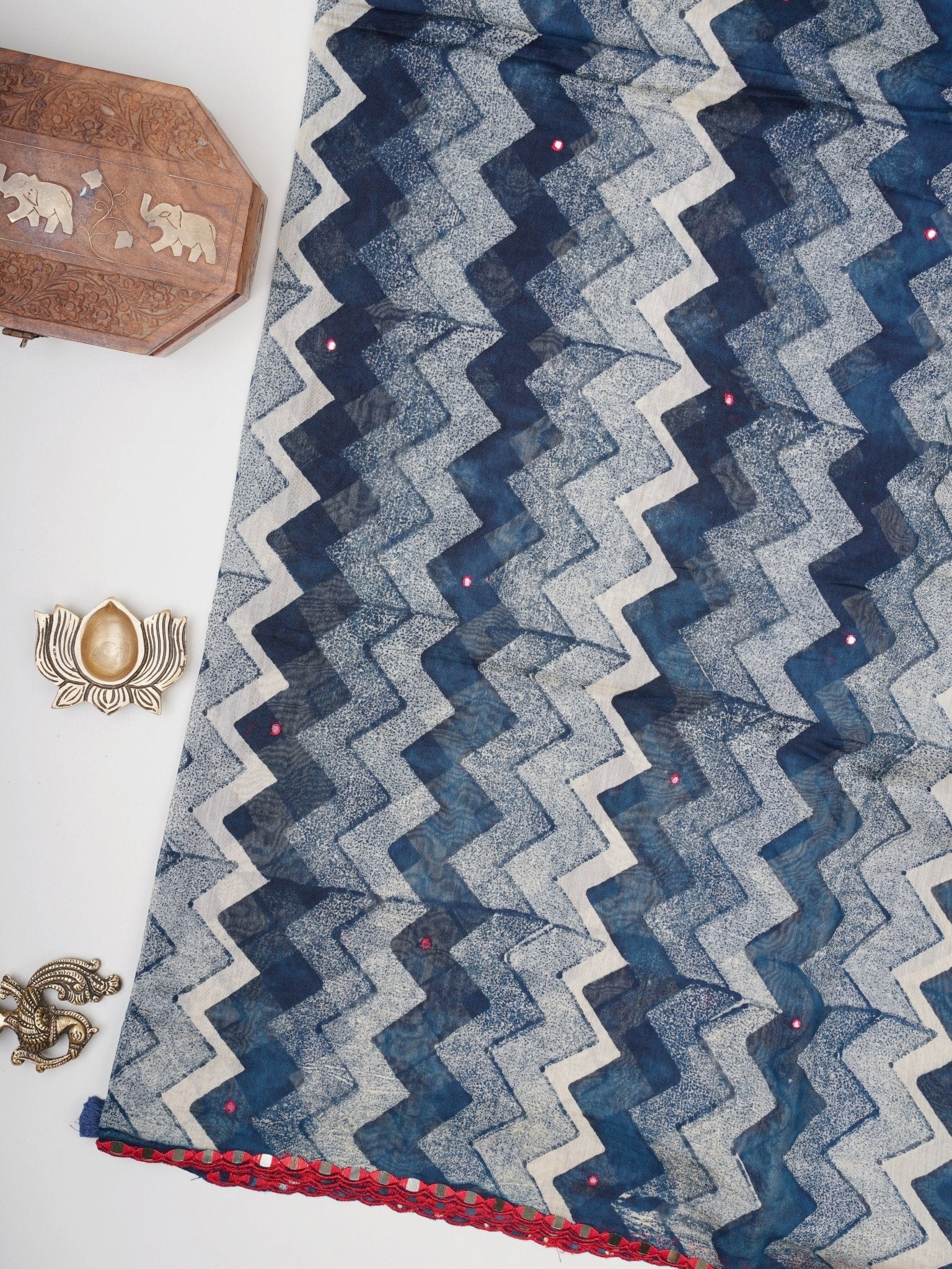 Cotton Blue Cotton - Manoranjitham Weaves - Handloom Store