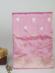 Katan Light Pink 100% Pure Katan Silk Manoranjitham Weaves - Handloom Store