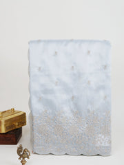 Katan Powder Blue Tissue Manoranjitham Weaves - Handloom Store