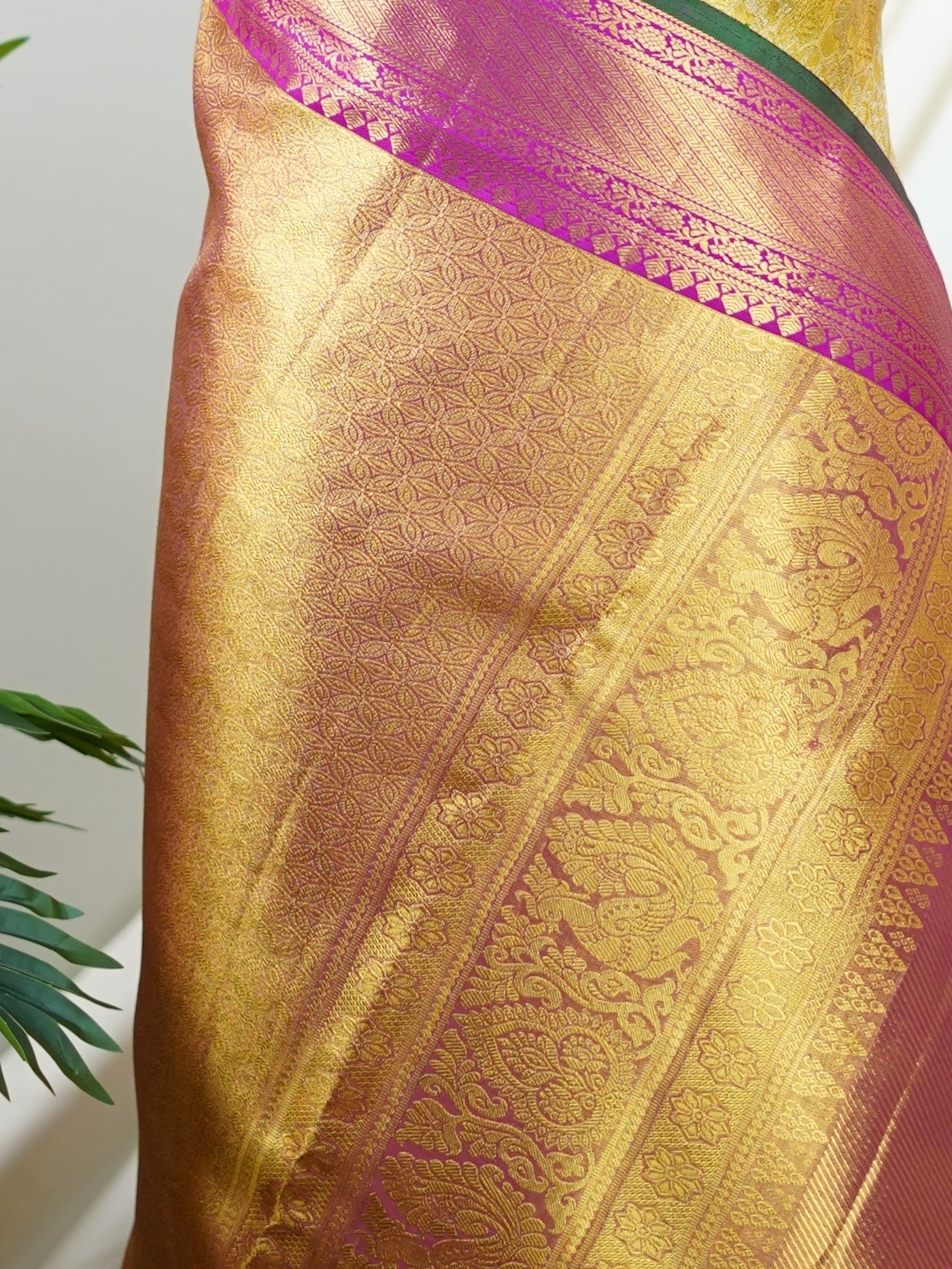 Kanchipuram Silk  100% Pure Silk  - Manoranjitham Weaves - Handloom Store