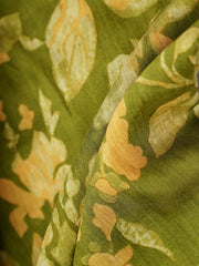 Satin Green  Silk Cotton  Manoranjitham Weaves - Handloom Store