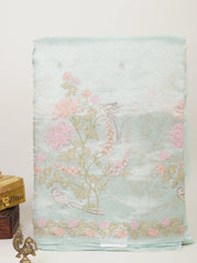 Katan Powder Blue Tissue Manoranjitham Weaves - Handloom Store