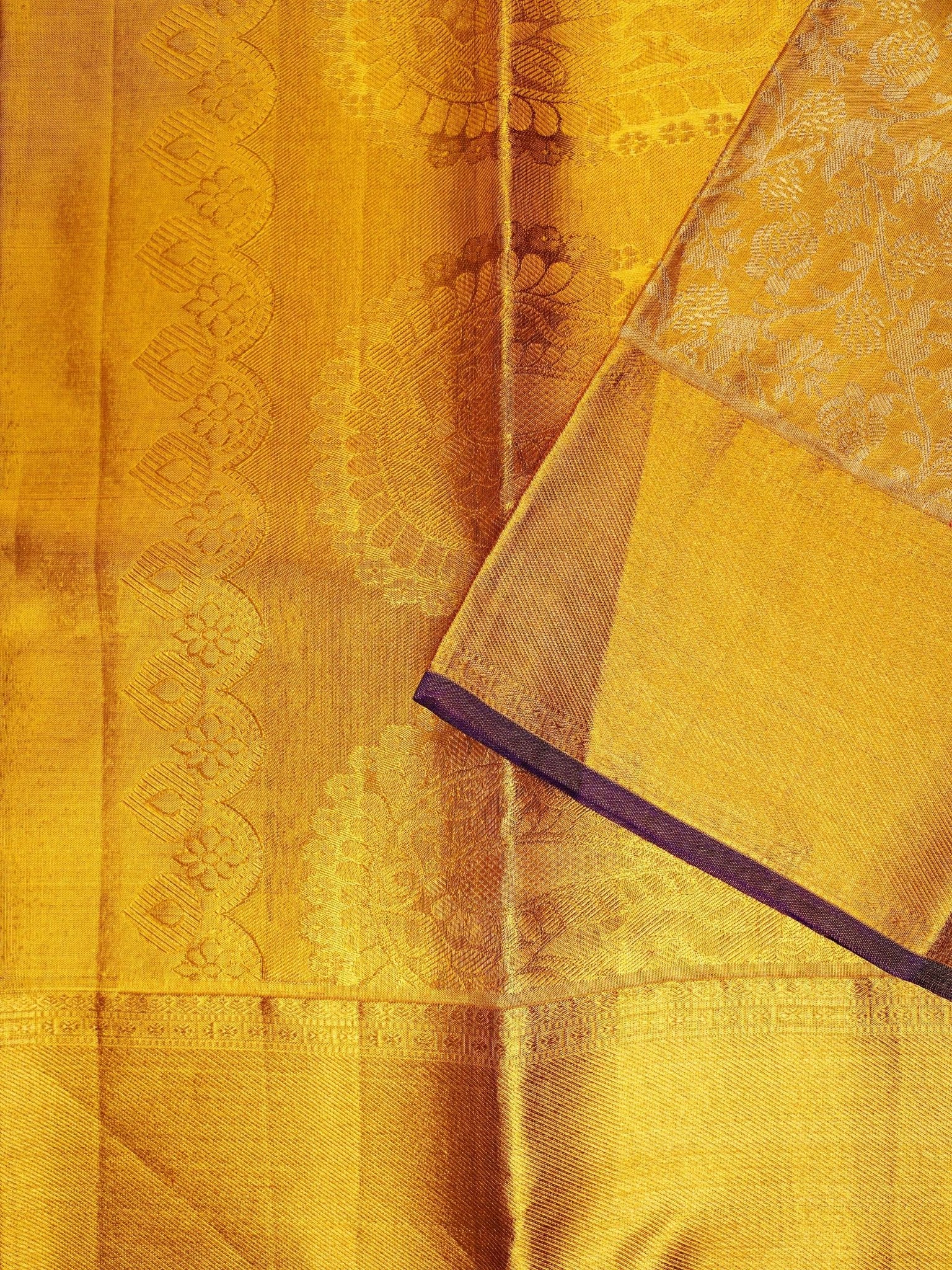 Kanchipuram Silk Gold tissue 100% Pure Silk  Manoranjitham Weaves - Handloom Store