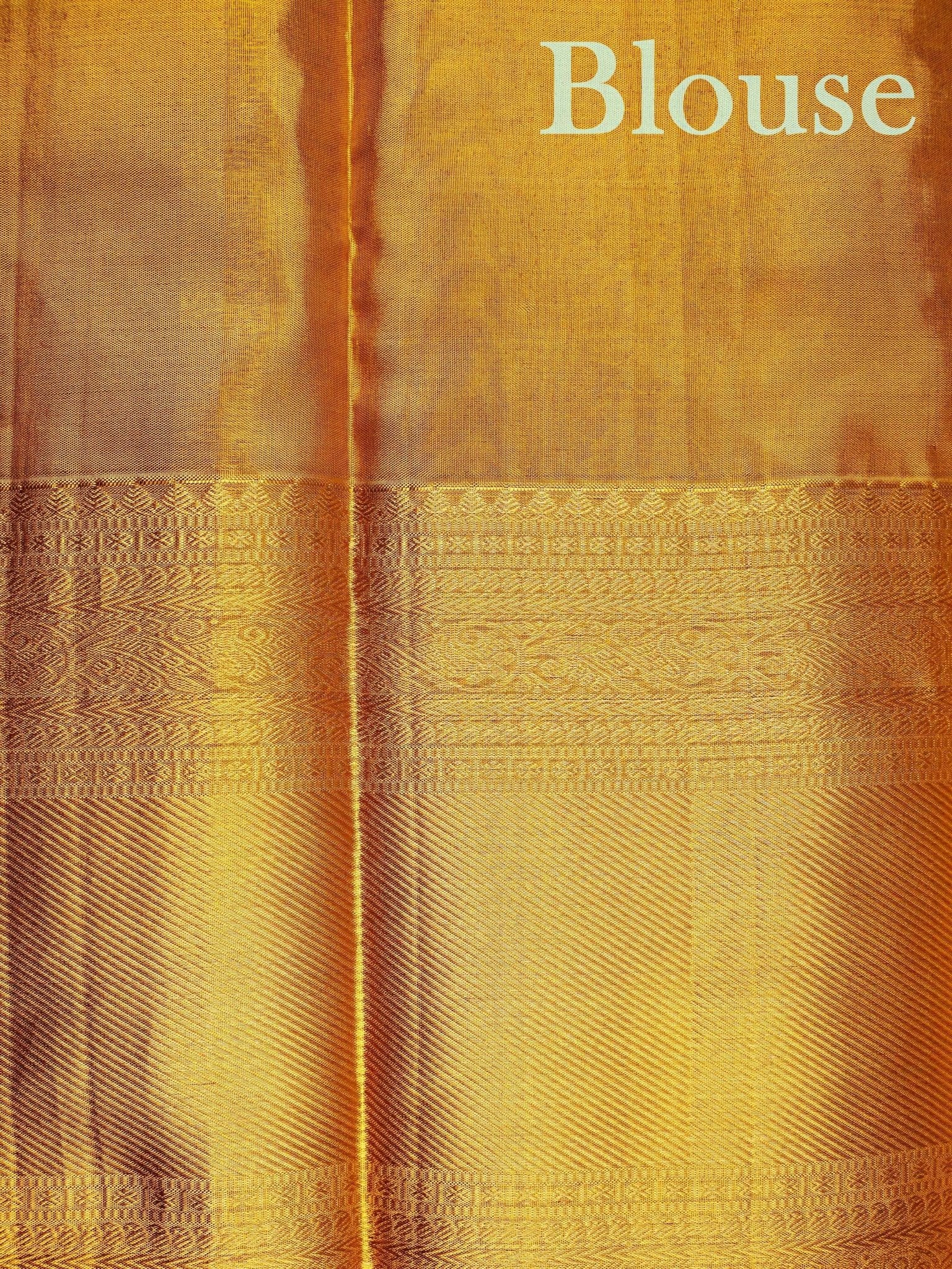 Kanchipuram Silk Gold tissue 100% Pure Silk  Manoranjitham Weaves - Handloom Store