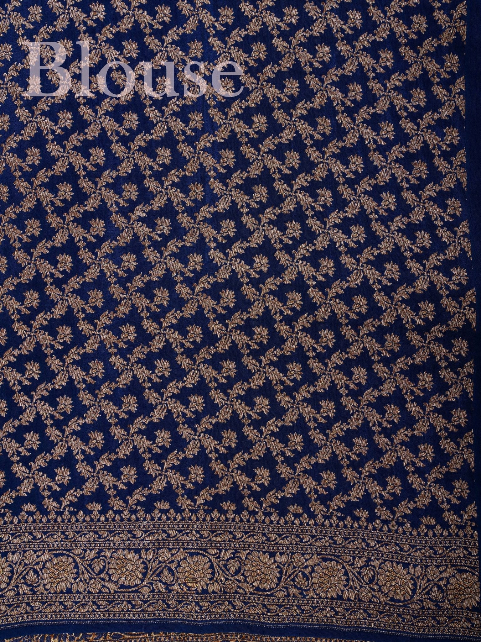 Crepe Peacock Blue 100% Pure Crepe - Manoranjitham Weaves - Handloom Store