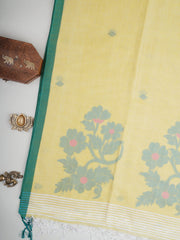 Cotton Yellow  100% Pure Cotton Manoranjitham Weaves - Handloom Store