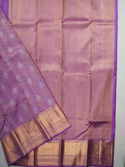 Kanchipuram Silk Violet 100% Pure Silk  Manoranjitham Weaves - Handloom Store