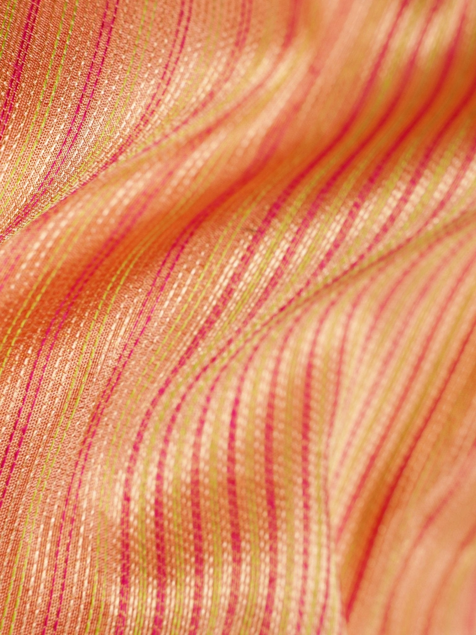 Katan Onion Peach 100% Pure Katan Silk Manoranjitham Weaves - Handloom Store