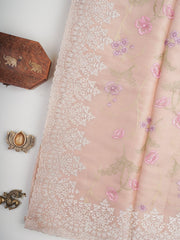 Katan Tan Glass Tissue Manoranjitham Weaves - Handloom Store