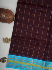 Gadwal Silk Cream 100% Pure Silk  Manoranjitham Weaves - Handloom Store