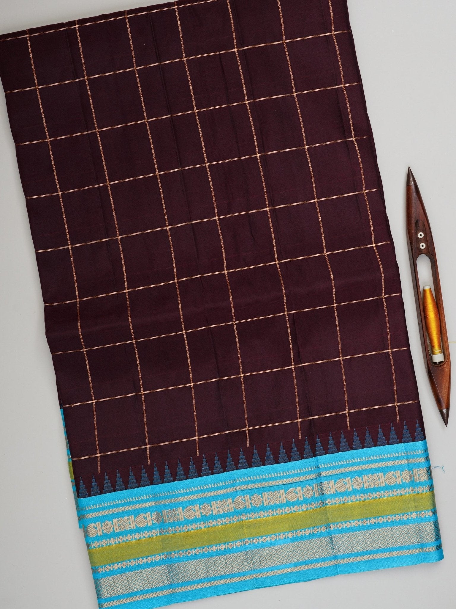 Gadwal Silk Cream 100% Pure Silk  Manoranjitham Weaves - Handloom Store