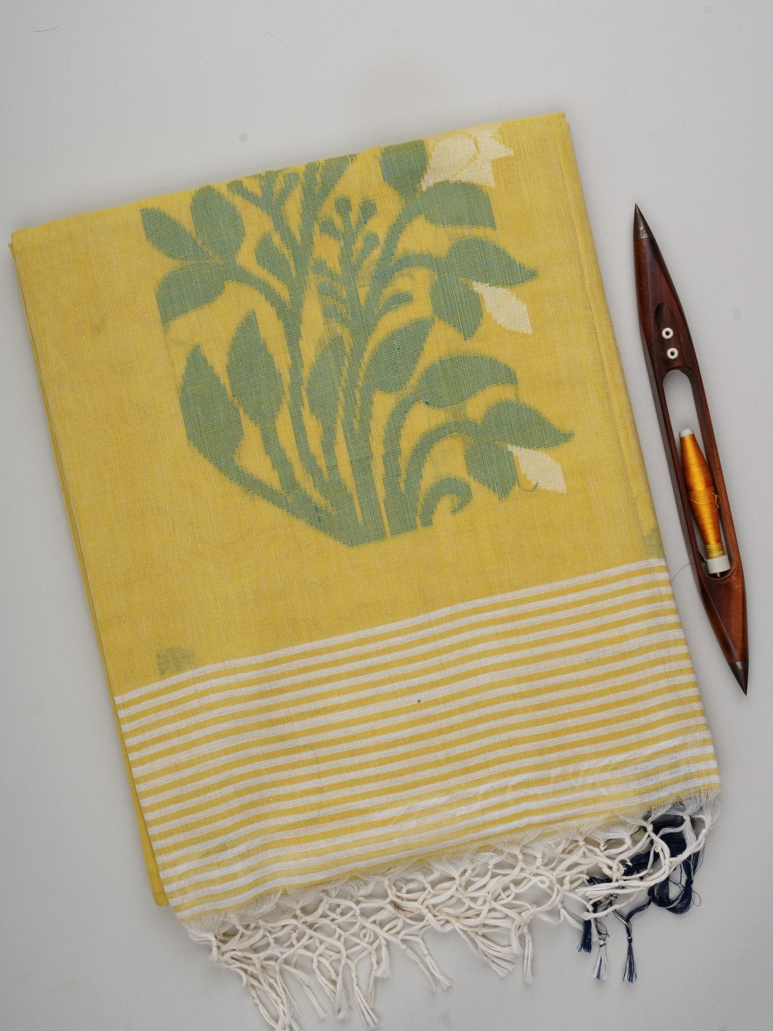 Cotton Yellow  100% Pure Cotton Manoranjitham Weaves - Handloom Store