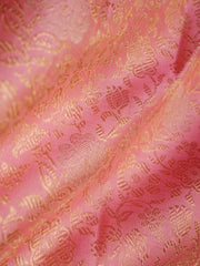 Kanchipuram Silk Pink 100% Pure Silk  Manoranjitham Weaves - Handloom Store