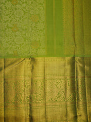 Kanchipuram Silk Green  100% Pure Silk  Manoranjitham Weaves - Handloom Store