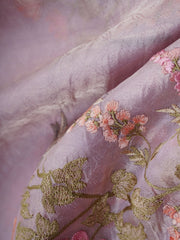 Katan Lilac Tissue Manoranjitham Weaves - Handloom Store