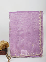 Semi Organza Mauve Semi Organza Manoranjitham Weaves - Handloom Store