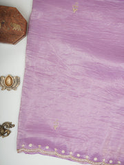Semi Organza Mauve Semi Organza Manoranjitham Weaves - Handloom Store
