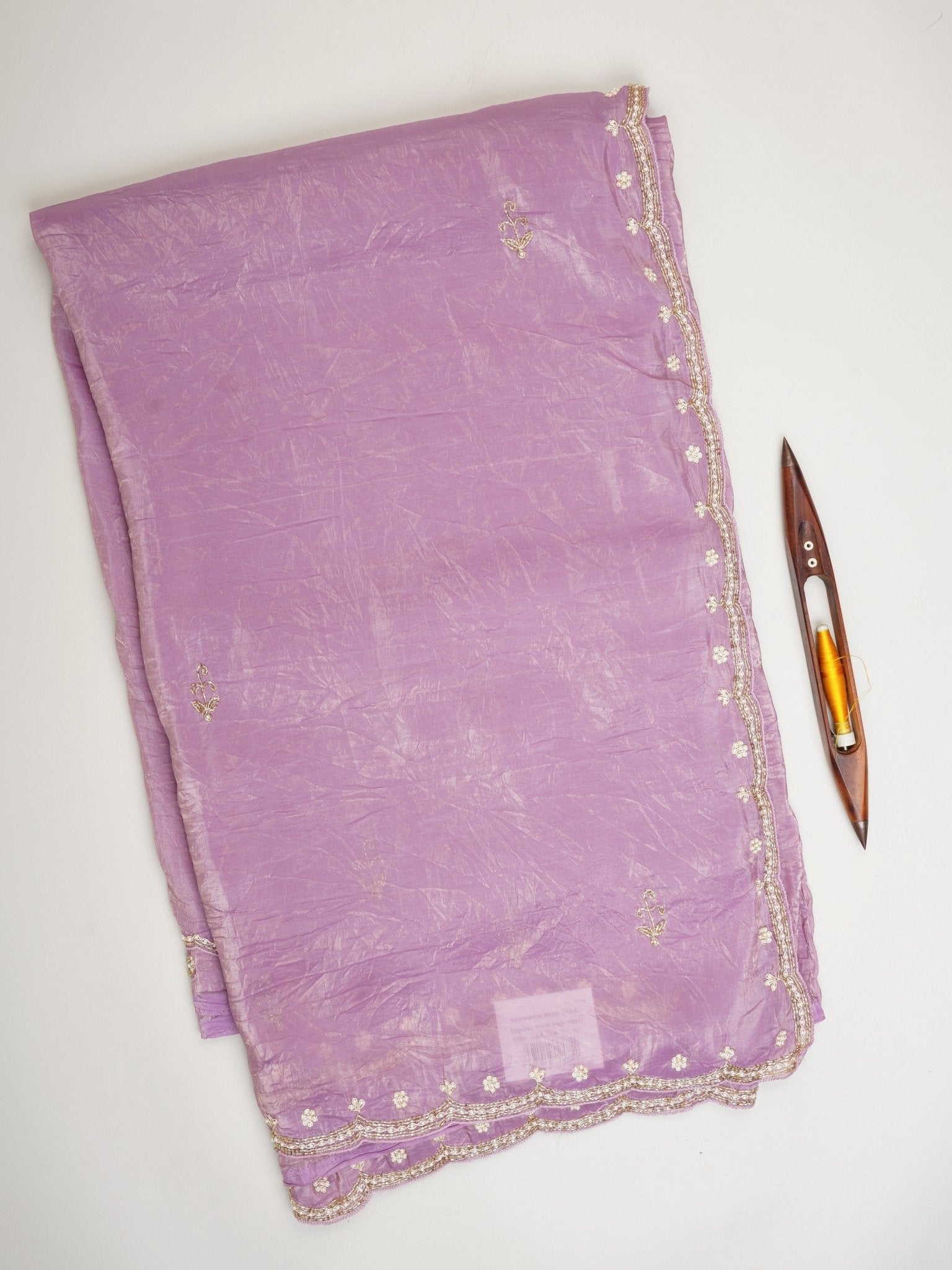 Semi Organza Mauve Semi Organza Manoranjitham Weaves - Handloom Store
