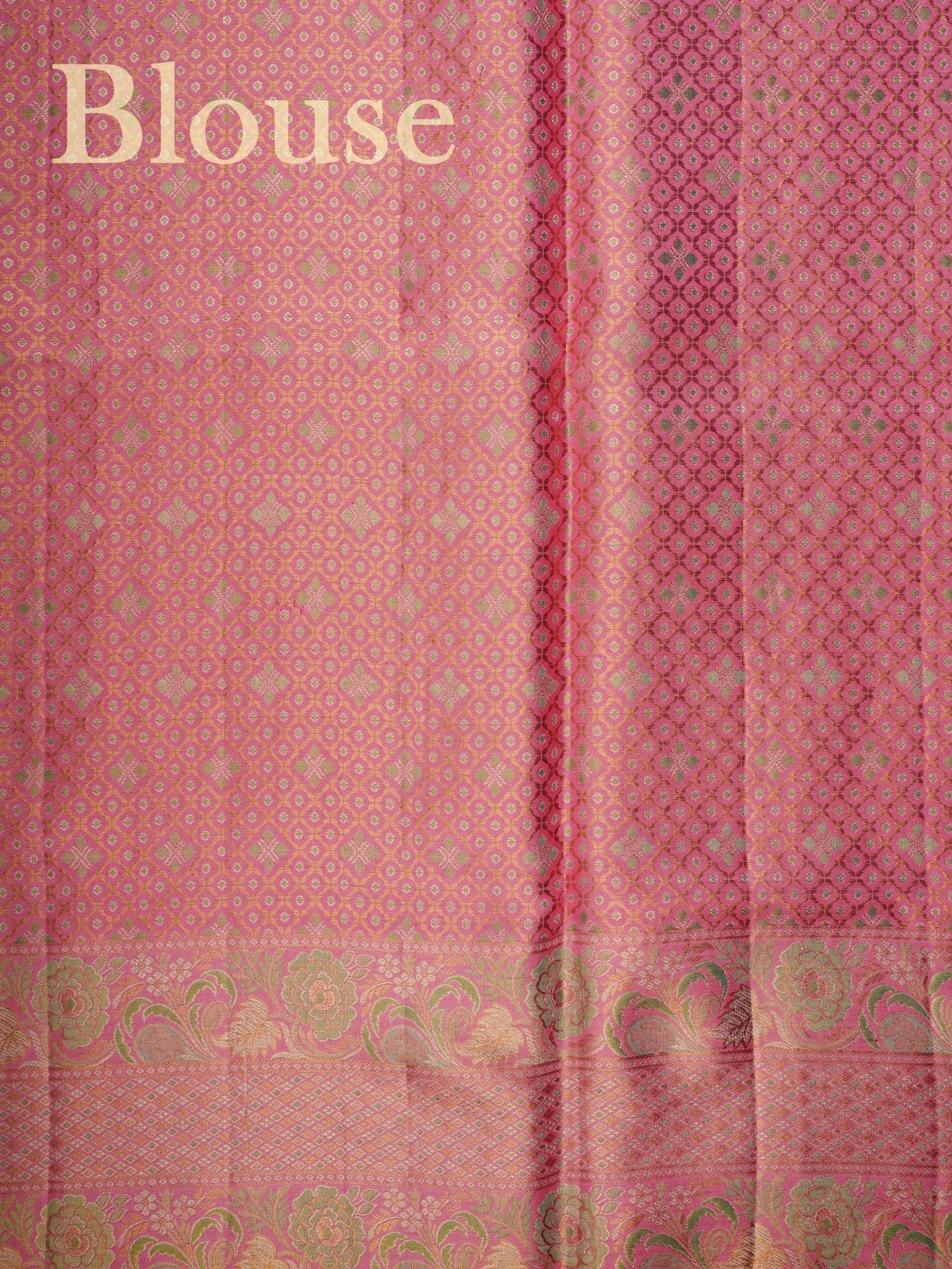 Kanchipuram Silk Mint Green 100% Pure Silk  Manoranjitham Weaves - Handloom Store
