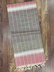 South Cotton with Ikkat Style Borders & Teal Blouse