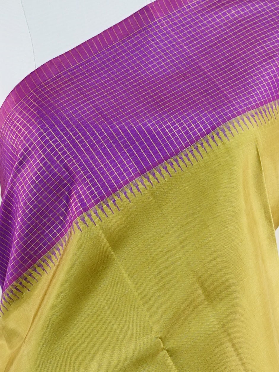 Kanchipuram Silk Green 100% Pure Silk  - Manoranjitham Weaves - Handloom Store