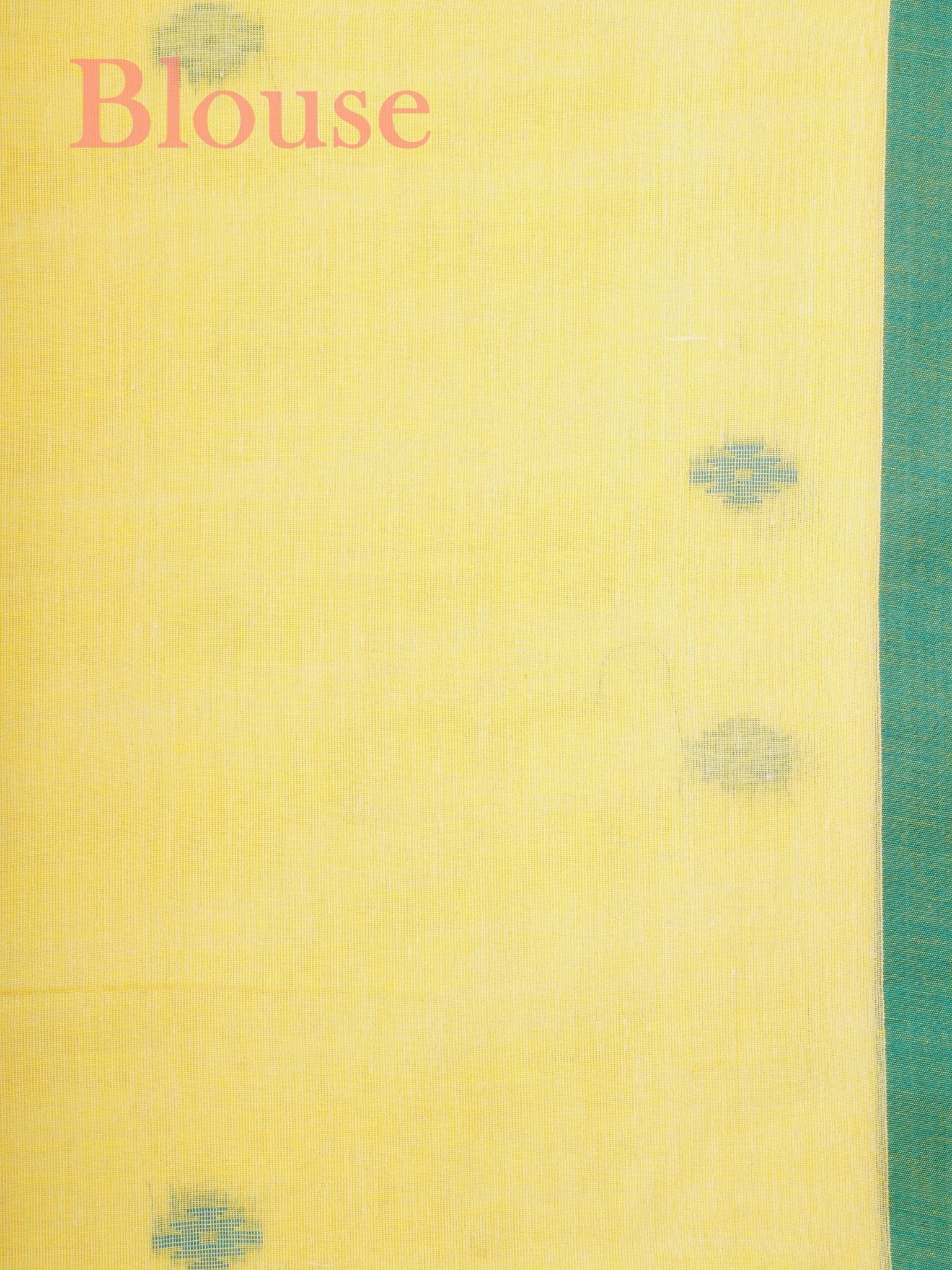 Cotton Yellow  100% Pure Cotton Manoranjitham Weaves - Handloom Store