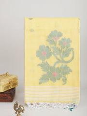 Cotton Yellow  100% Pure Cotton Manoranjitham Weaves - Handloom Store