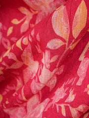 Satin Crimson Silk Cotton  Manoranjitham Weaves - Handloom Store