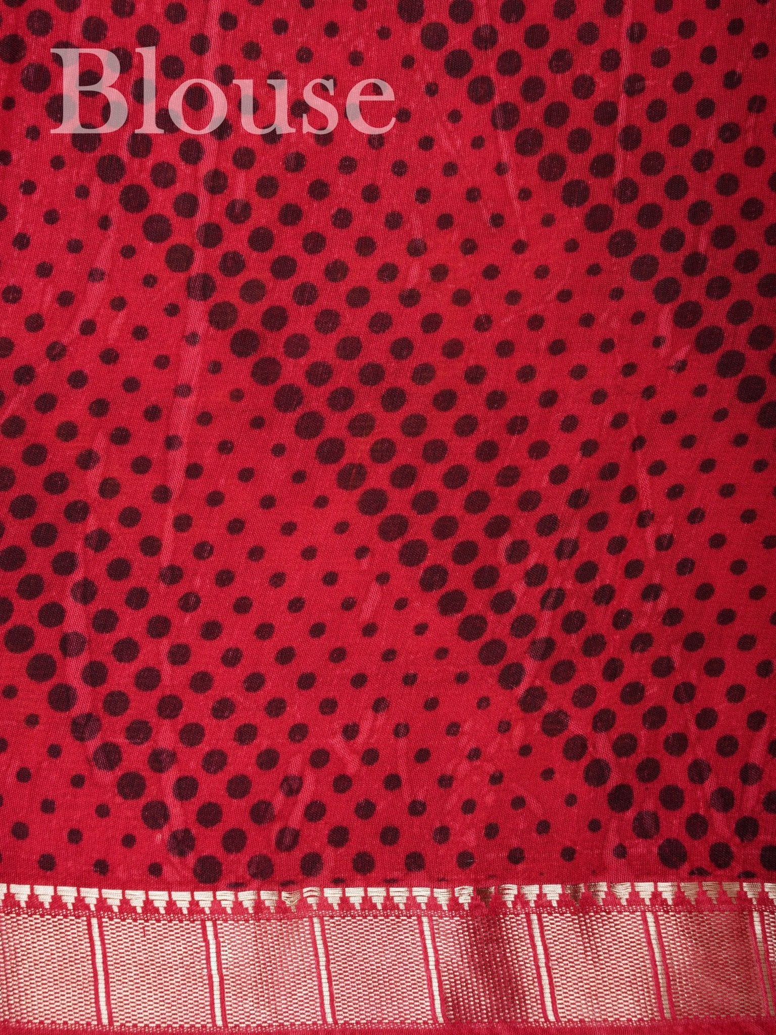 Satin Crimson Silk Cotton  Manoranjitham Weaves - Handloom Store