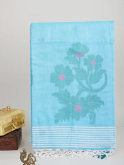 Cotton Blue 100% Pure Cotton Manoranjitham Weaves - Handloom Store
