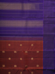 Kanchipuram Silk Brown 100% Pure Silk  Manoranjitham Weaves - Handloom Store