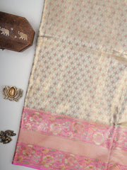 Kanchipuram Silk Peach 100% Pure Silk  Manoranjitham Weaves - Handloom Store